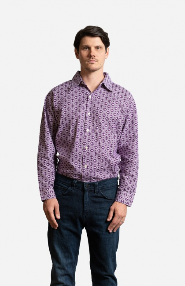 Pola geometris dengan warna ungu